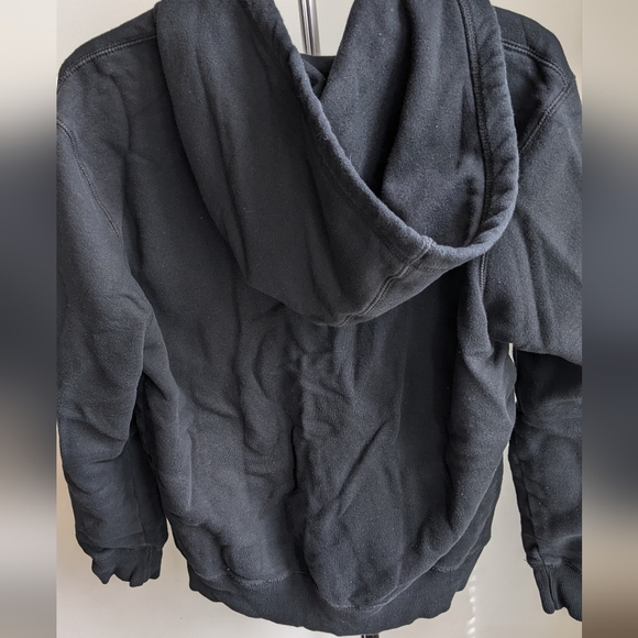 Roots Unisex Black Full Zip Hoodie Organic Cotton - Picture 4 of 6